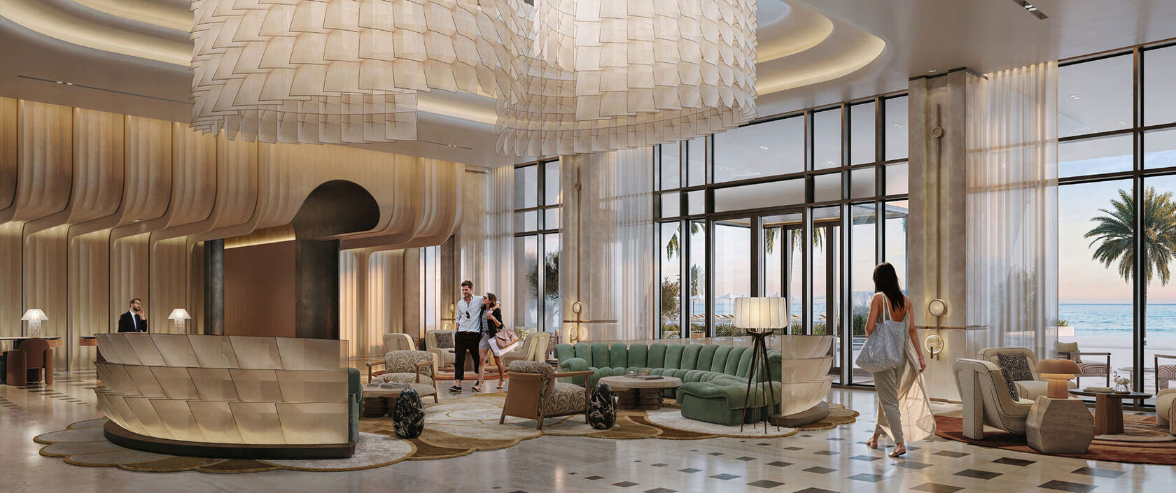 Grand Lobby of Fairmont Residences Al Marjan Island